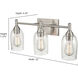 Arlett 3 Light 22 inch Brushed Nickel Vanity Light Wall Light